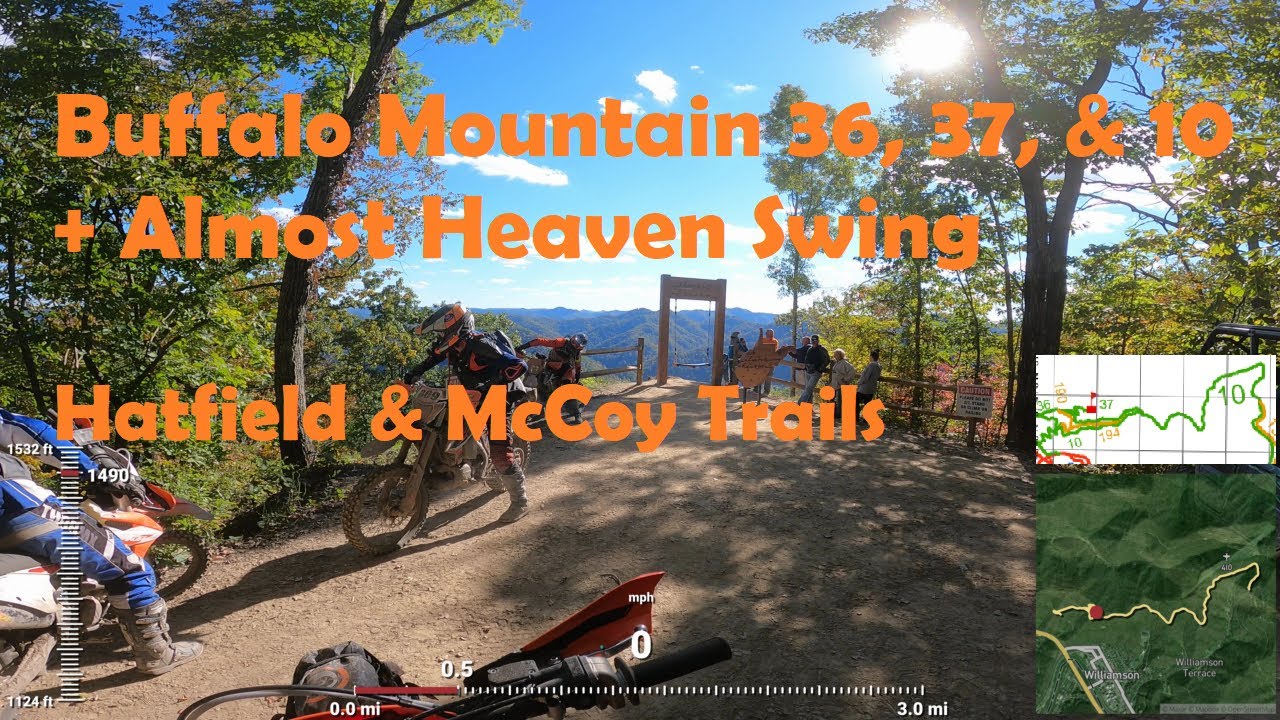 Buffalo Mountain Trail 36 to Almost Heaven Swing, 37, & 10 - Hatfield & McCoy Trails