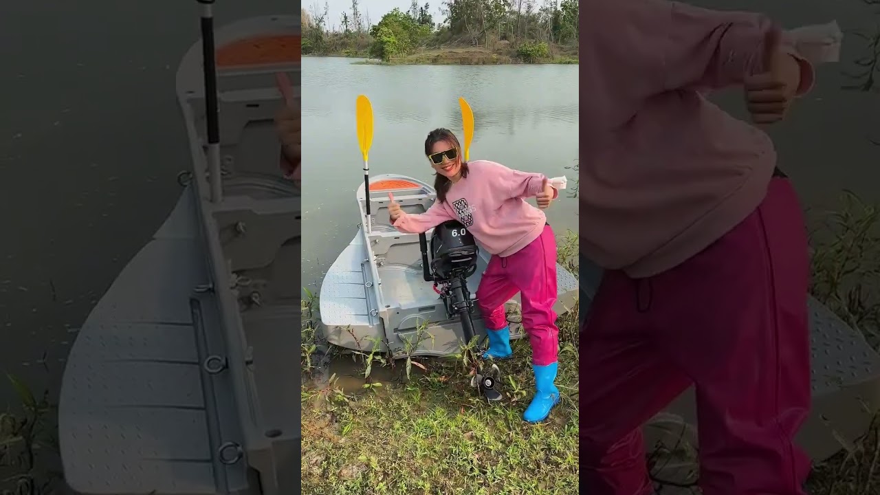 Outdoor fishing folding boat, lure 