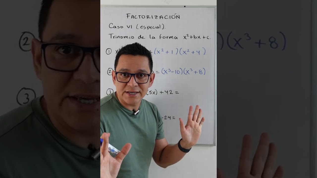 Factorizar un trinomio usando el caso VI. Caso especial