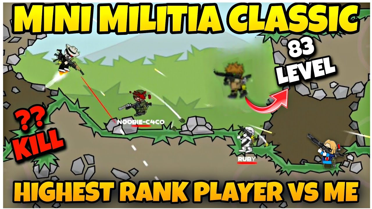 DAY-272 |  Mini Militia Highest Rank Player vs Me 🤯 | Rank-83 vs18 | #minimilitiaclassic#viralvideo