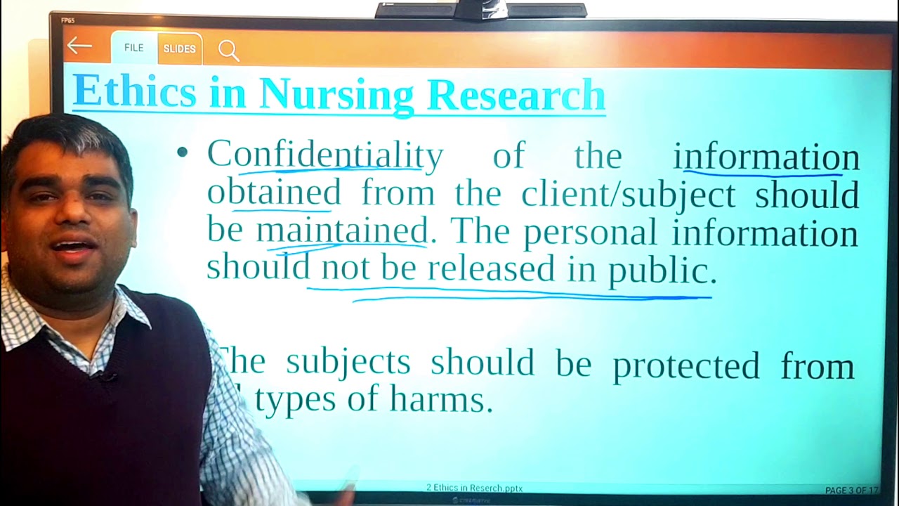 Ethics in Nursing Research II B Sc Nursing 3rd Year II Nursing Research II