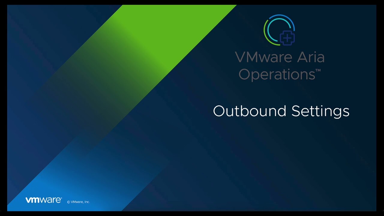 Configuring Email Outbound Settings in VMware Aria Operations