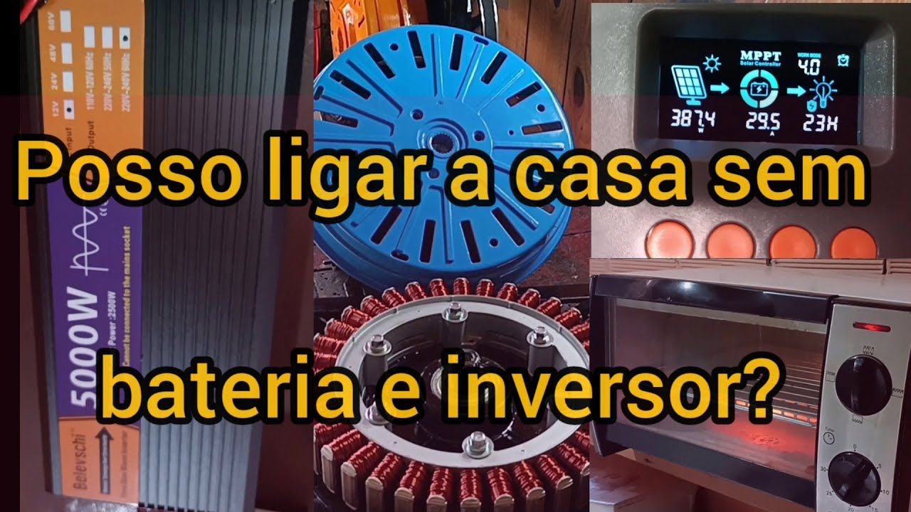 Posso ligar a casa com gerador lava e seca, sem usar baterias e inversor??