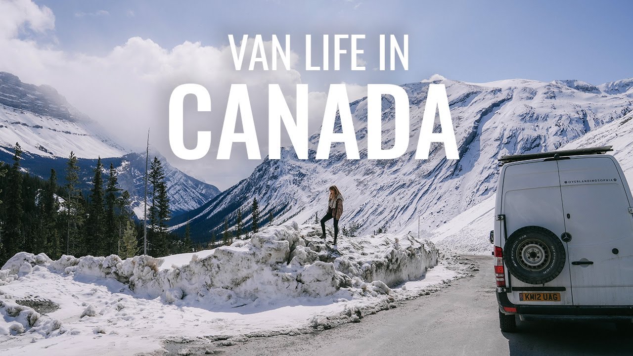 Van Life in CANADIAN ROCKIES зимой (вождение по бульвару Icefields)