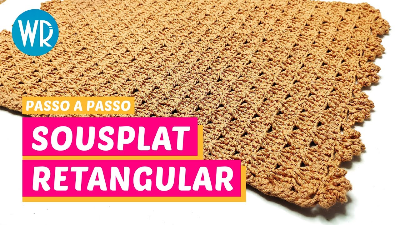 Sousplat Retangular de crochê - Wagner Reis