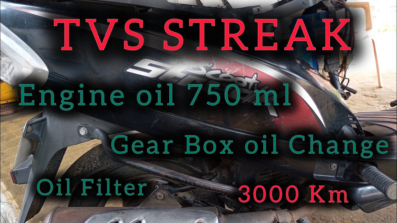 TVS Streak Engine oil change // #Gear box oil change // valvoline Oil // #Tamil