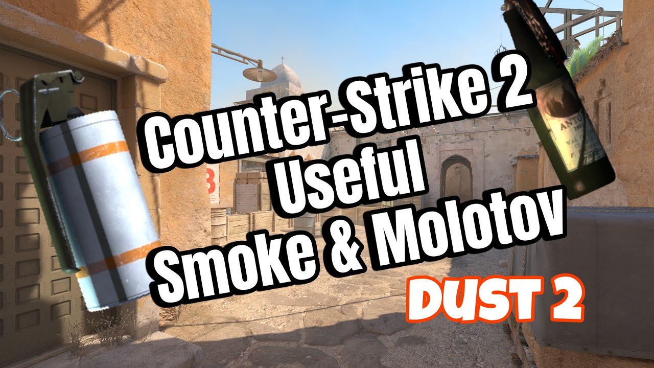 [CS2] 카스2 더스트2 알아두면 유용한 연막과 불 사용법 (Counter-Strike 2 Useful Smoke & Motolov in Dust2)