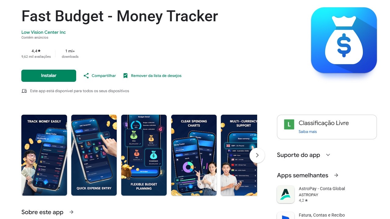 Fast Budget - Money Tracker Saiba se vale a pena