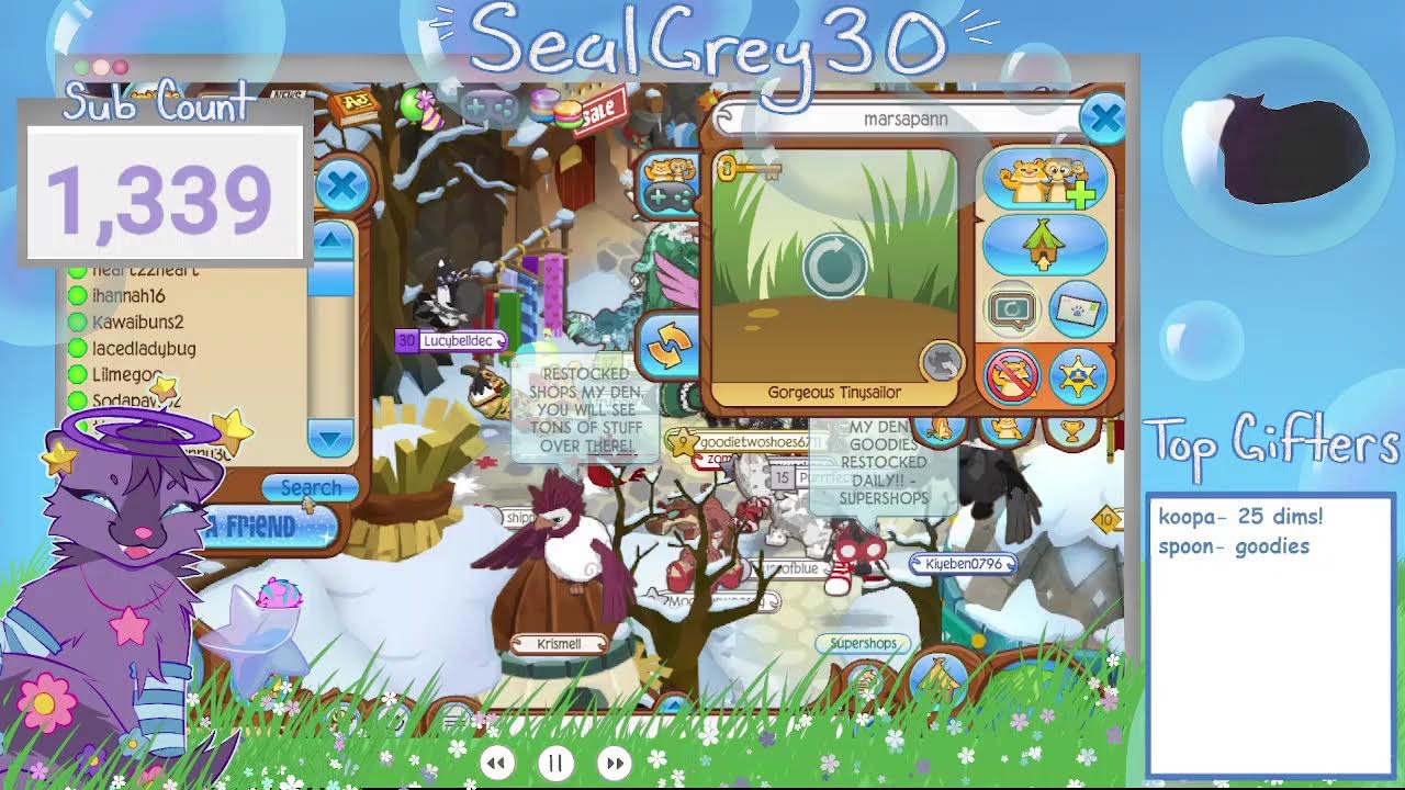 Animal Jam Livestream I giveaways every 5 I sealgrey30 (AJ)