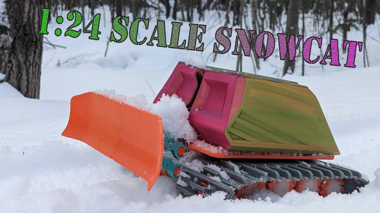 1:24 R/C Snowcat || 3d printed robot