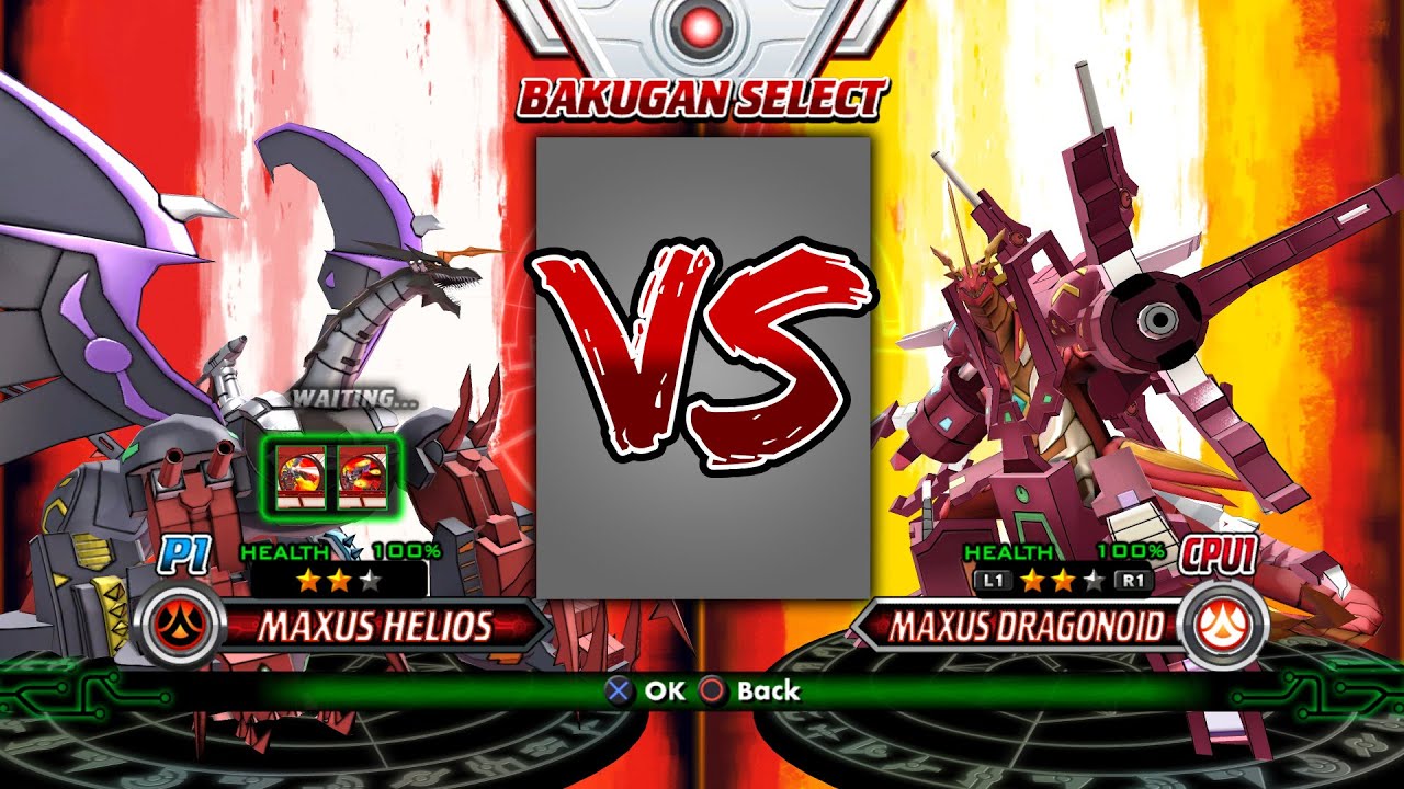 Maxus Helios vs Maxus Dragonoid - Bakugan: Defenders of the Core