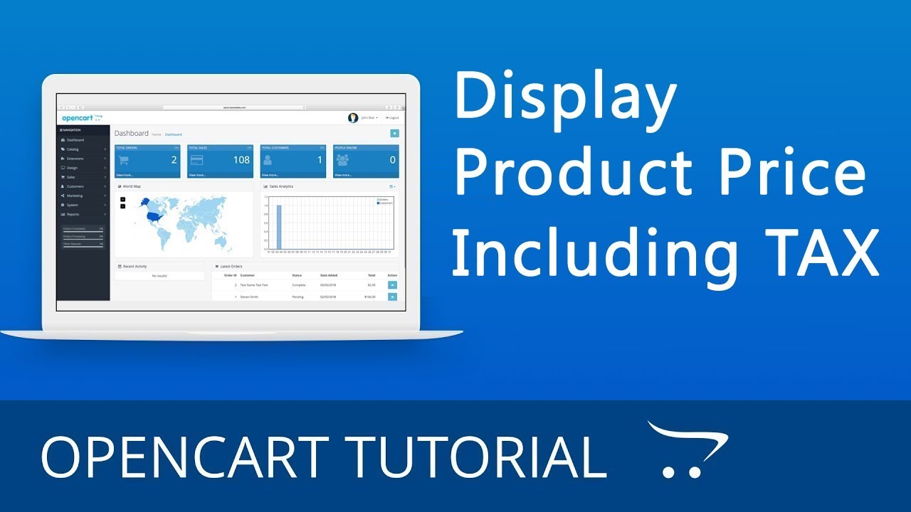 OpenCart - display product prices with TAX / OpenCart Ecommerce Tutorial