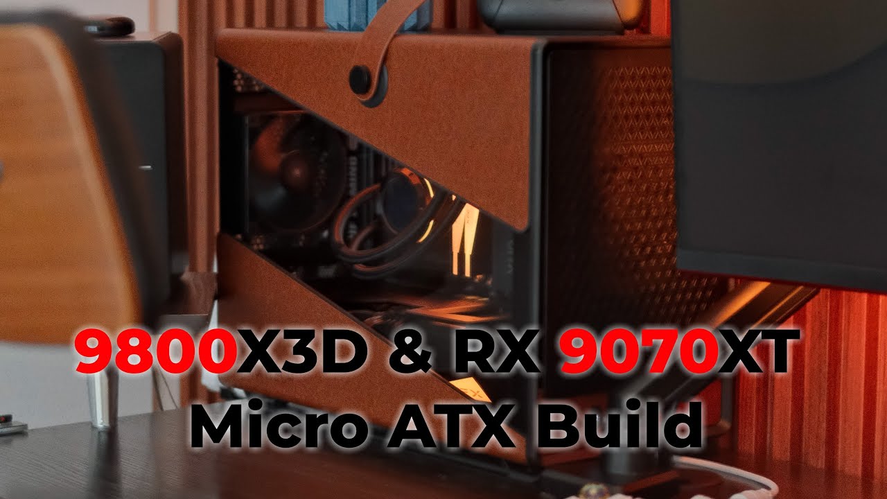 All AMD build! 9800x3D and 9070 XT mATX build in the Montech Heritage Pro.