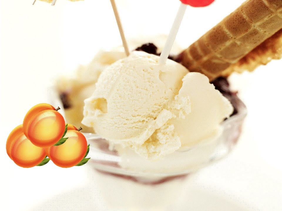 Helado ligero de melocoton con Thermomix
