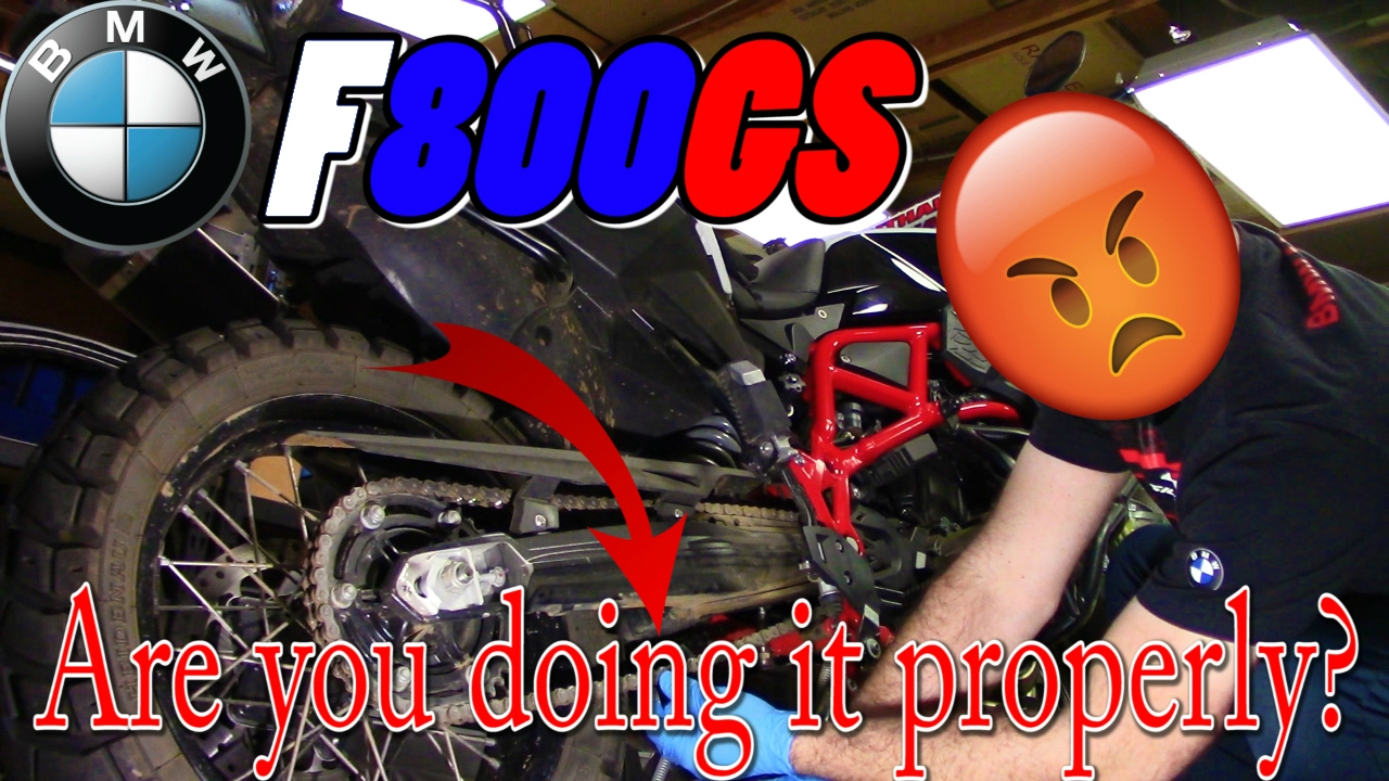 BMW F800GS chain adjustment
