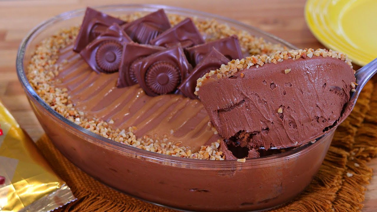 SOBREMESA CHOCOLATUDA E GELADA QUE NÃO VAI AO FOGO! | PAVÊ RÁPIDO E FÁCIL DE MOUSSE ALPINO