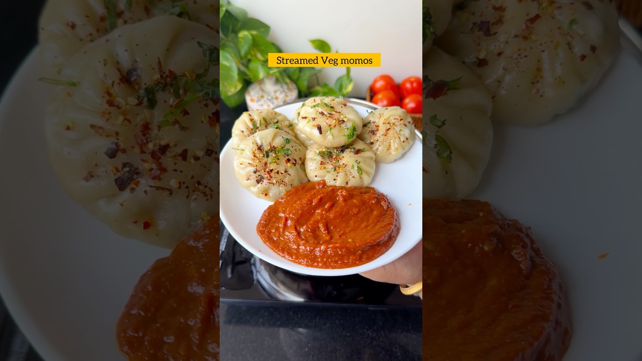 #ytshorts Easiest way to make Momos at home  | veg steam momos