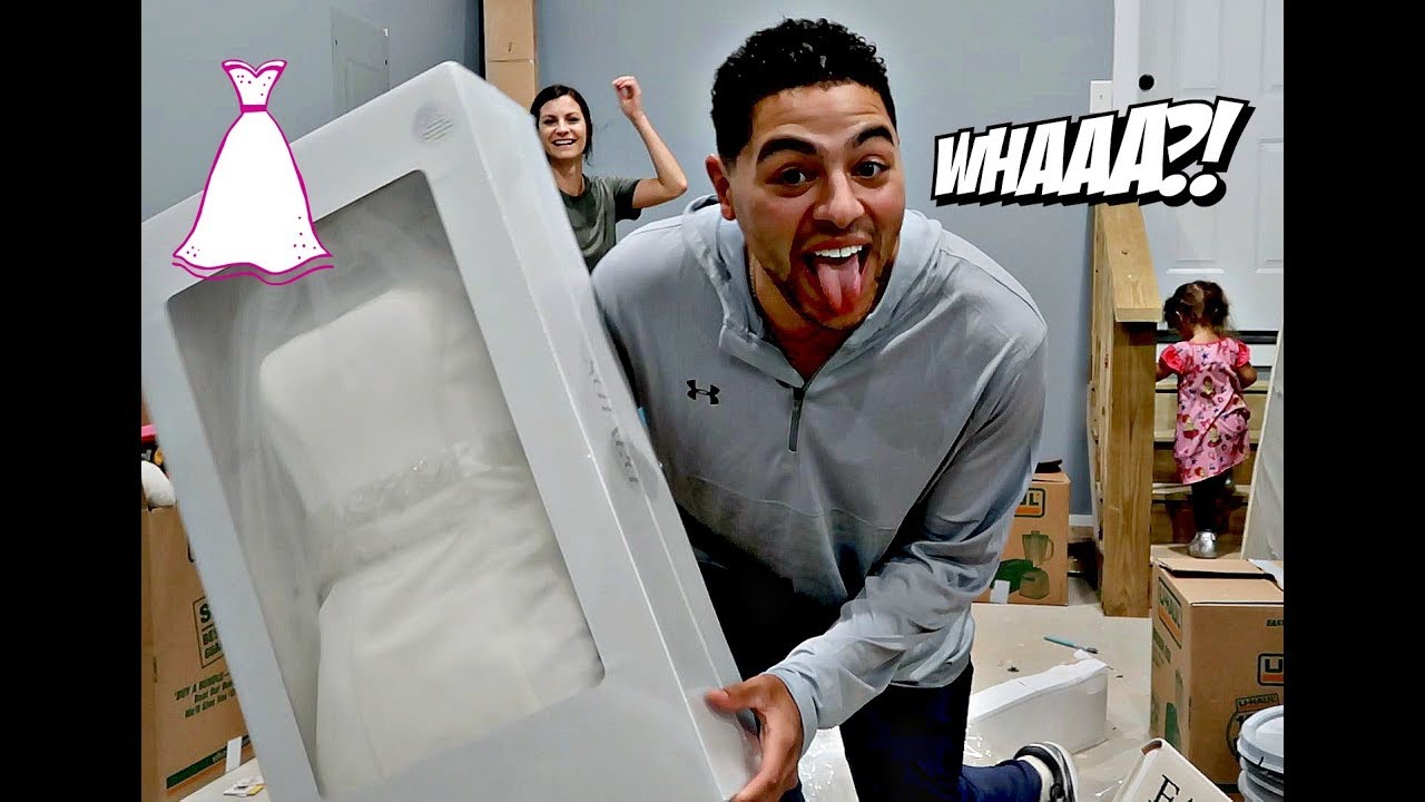 Her wedding dress was destroyed!!