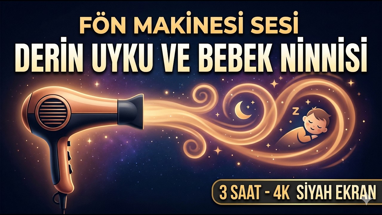 Uyuyamayan Bebek Kalmasın! 🍼 Derin Uyku İçin Saç Kurutma Makinesi (Beyaz Gürültü)
