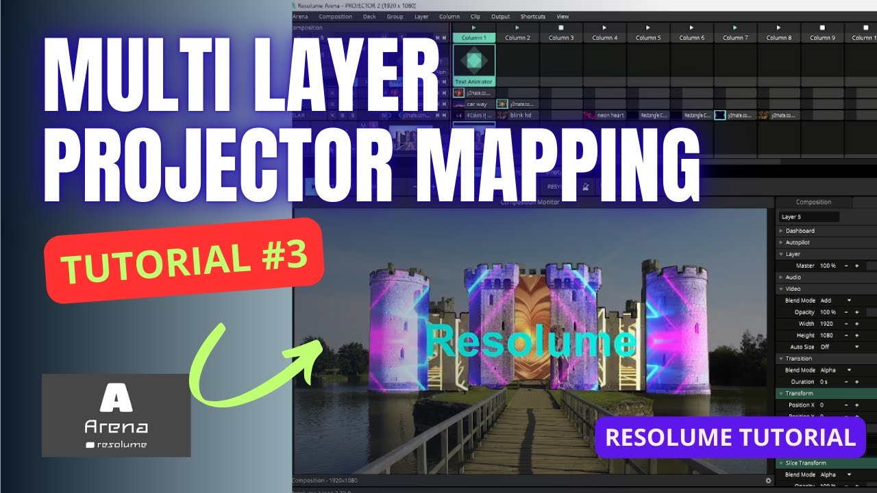 Multi Layer Projector Mapping #3 || Resolume Tutorial