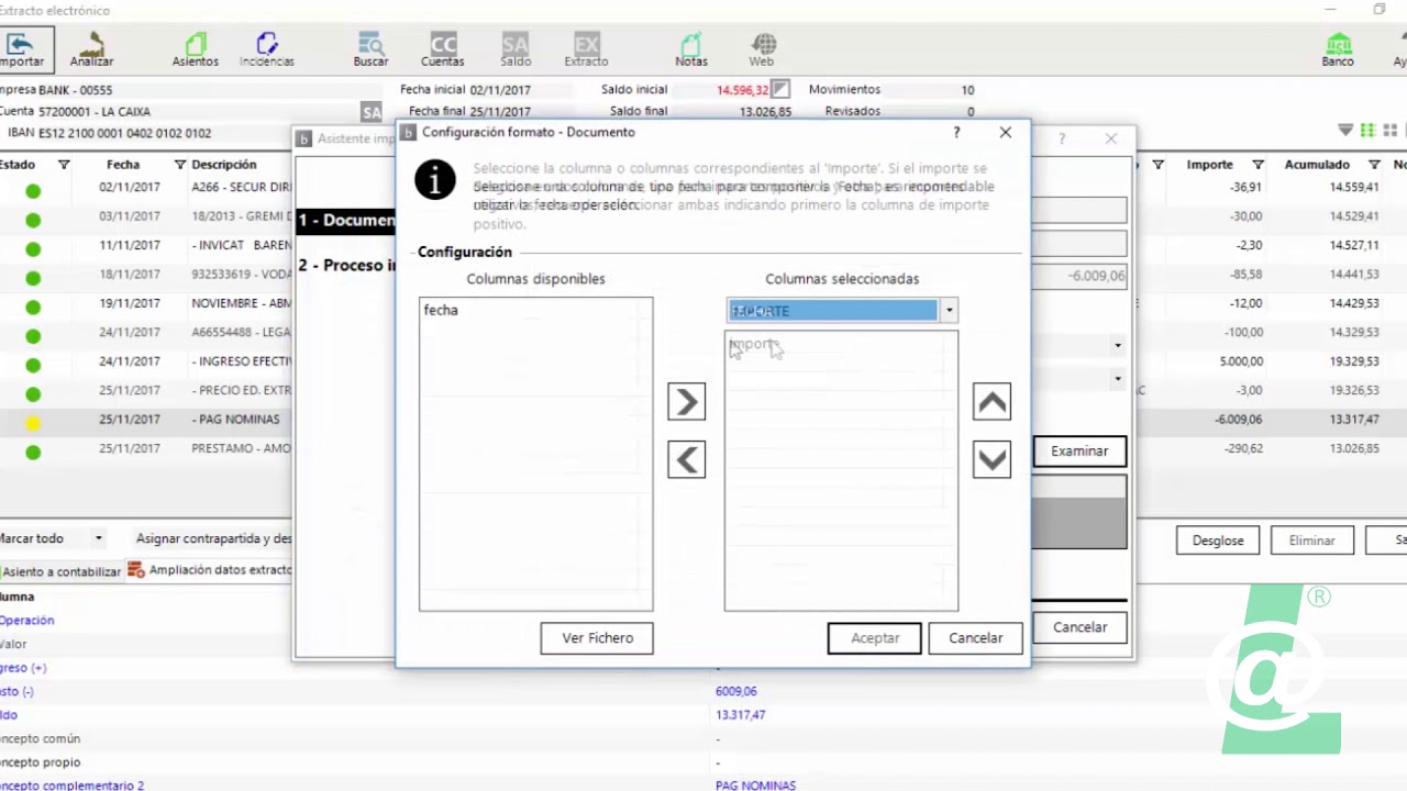 A3Bank. CURSO 4 Enlace contable