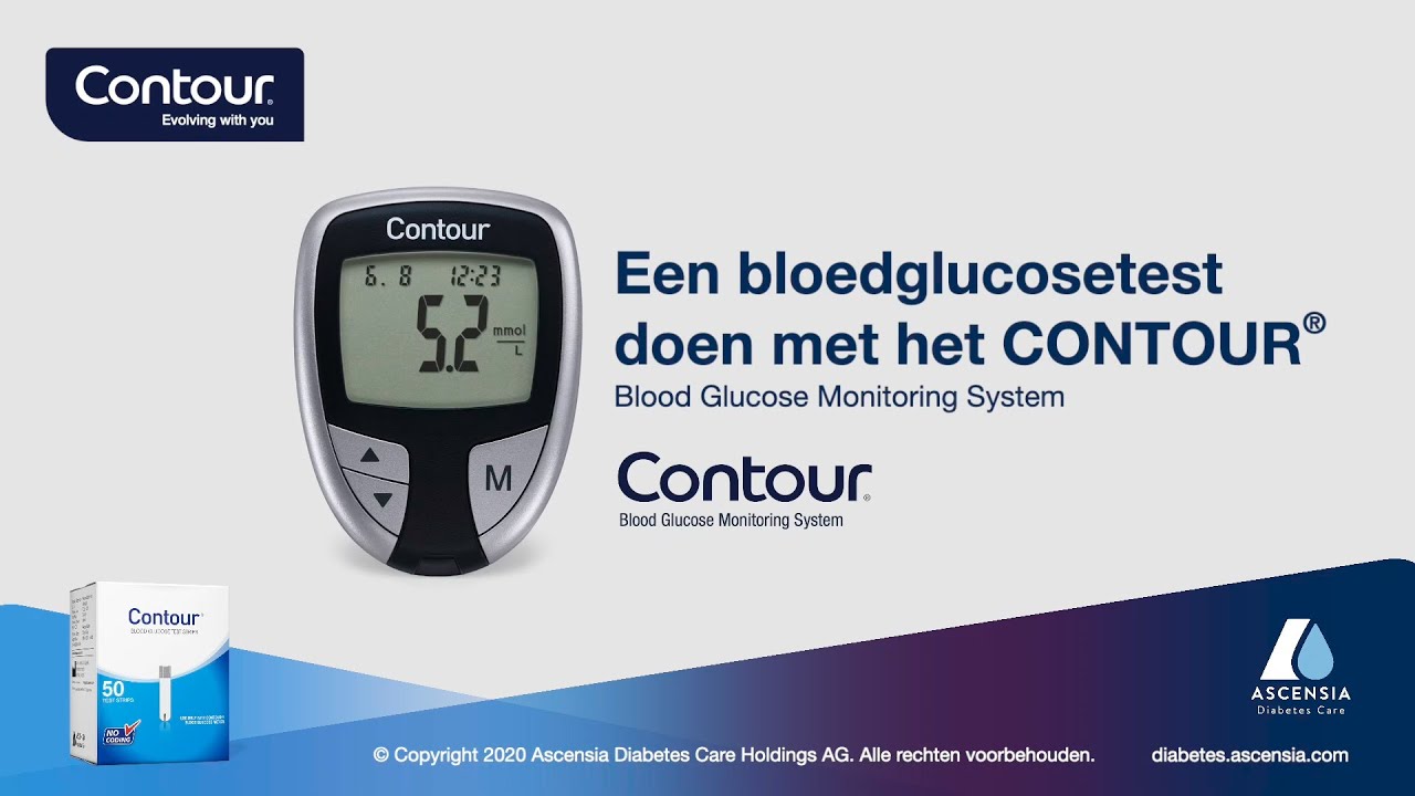 Een bloedglucosetest doen met de CONTOUR BGM | instructievideo | mmol/l | Nederland (nl_NL)