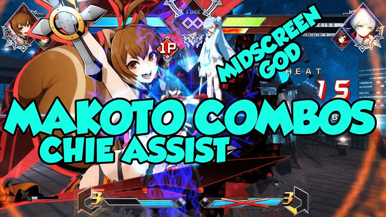 BBTAG - Makoto - Combos with inputs