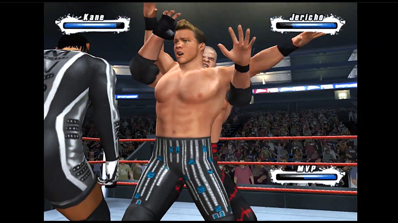 WWE SmackDown! vs  Raw 2009  Kane vs Chris Jericho and MVP (Legend)