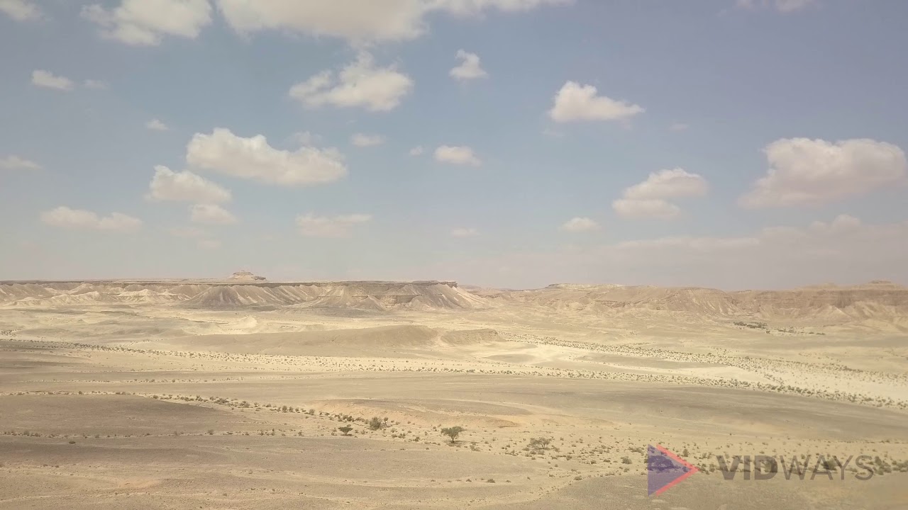Cinematic desert landscape from a drone - free stock video