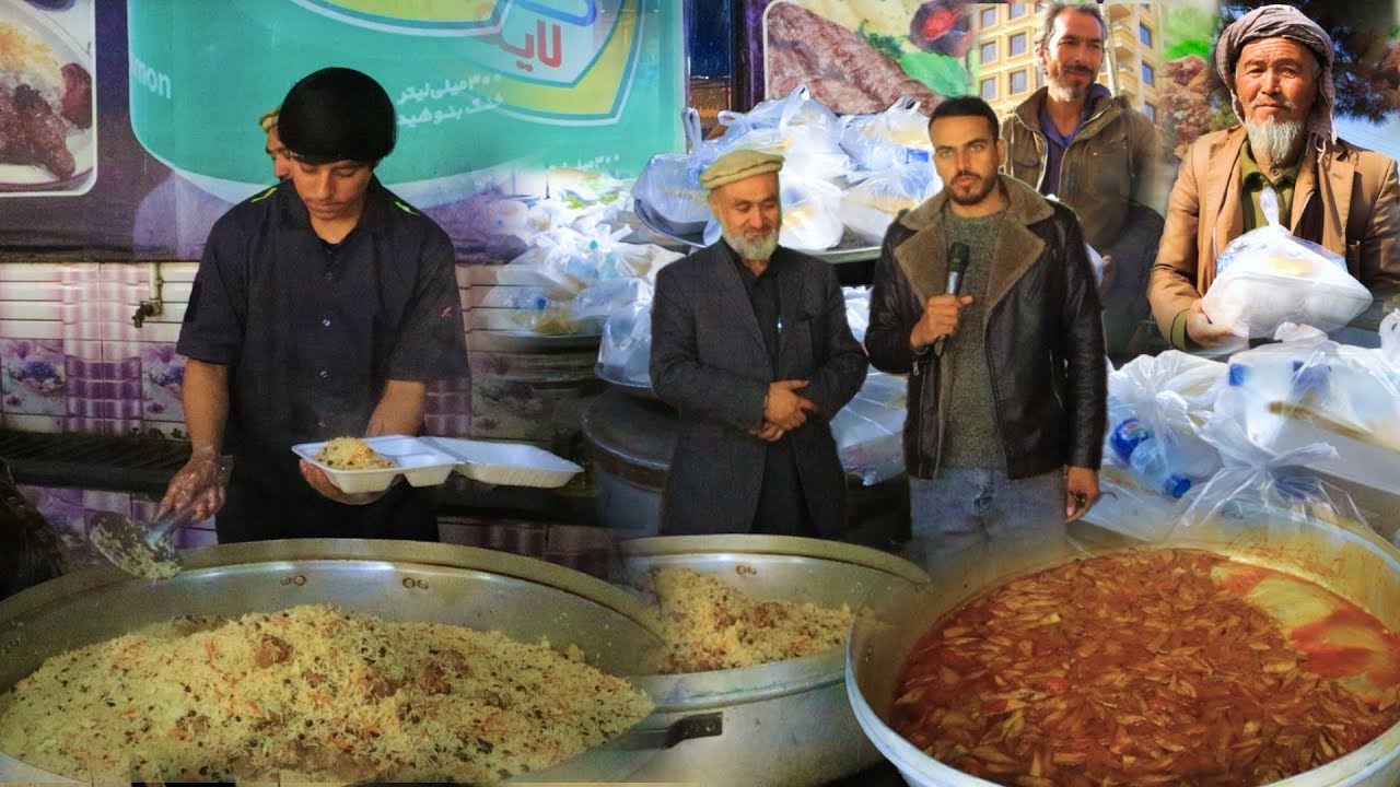 توزیع قابلی پلو در سطح شهر کابل برای نیازمندان