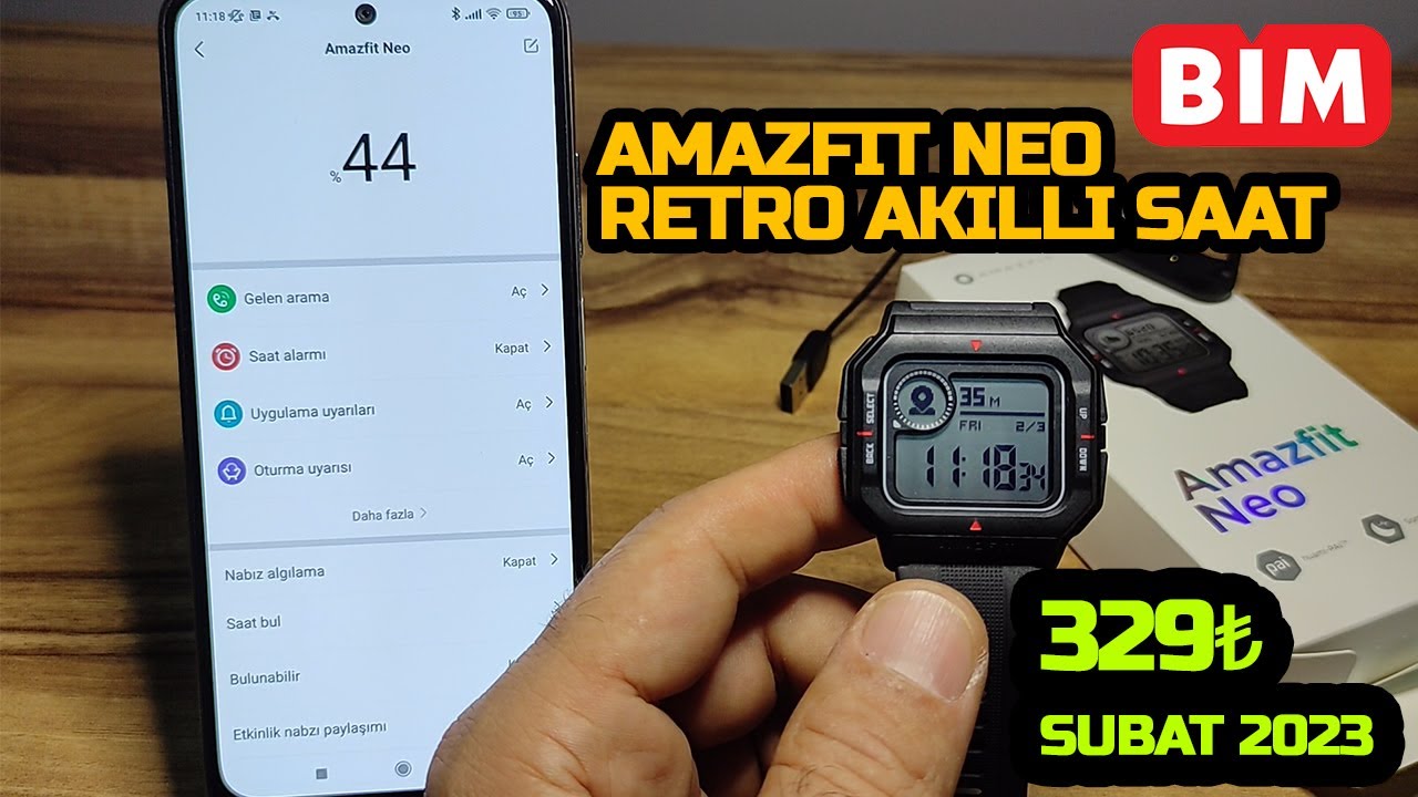 Bim Amazfit Neo Retro Akıllı Saat Kurulum | İnceleme | Su Testi | Ağır Koşullara Uygun Akıllı Saat