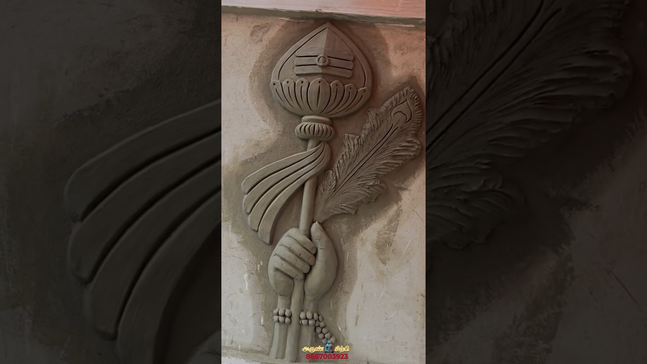 Murugar Vel Art At Ennore | Arun Sirpi #muralproject #painting #elevationdesign #cementart