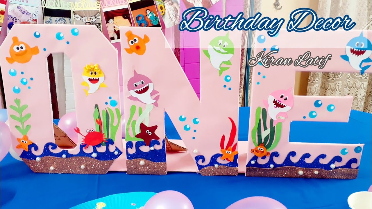 DIY Baby Shark Birthday Decor | Birthday Decorations for 1 year| DIY 1st Birthday  Decoration