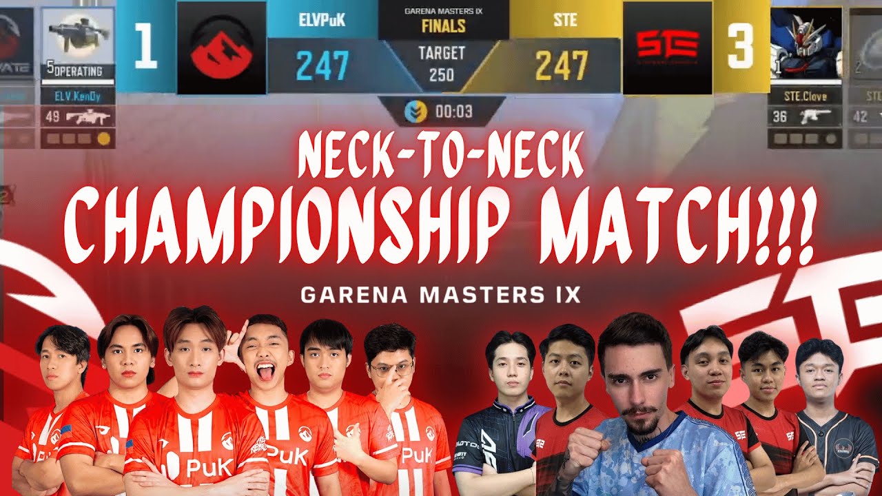 ELEVATE VS STE | INTENSE FINAL BATTLE💥 | GARENA MASTERS 9 CHAMPIONSHIP MATCH