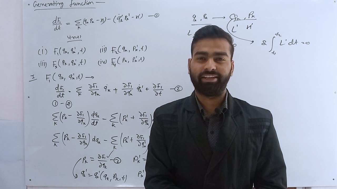 Generating Function for Canonical Transformation || Classical Mechanics Lectures