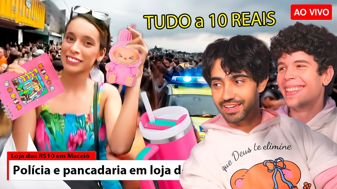 loja vende Labubu, Stanley e Bobbie Goods POR 10 REAIS: caos, tumulto e polícia