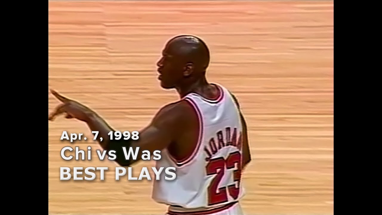 April 7, 1998 Bulls vs Wizards best plays