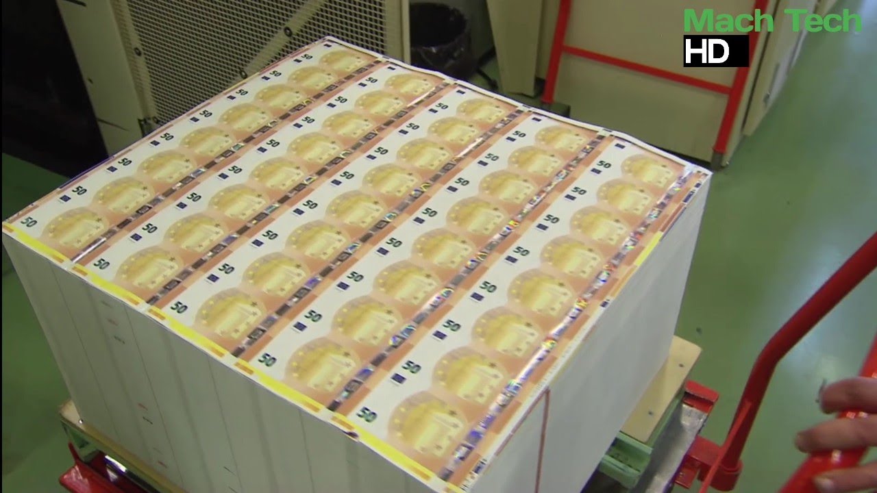 How Money Is Made UK - Modern Money Printing Factory  - Making of the New 50 Euro