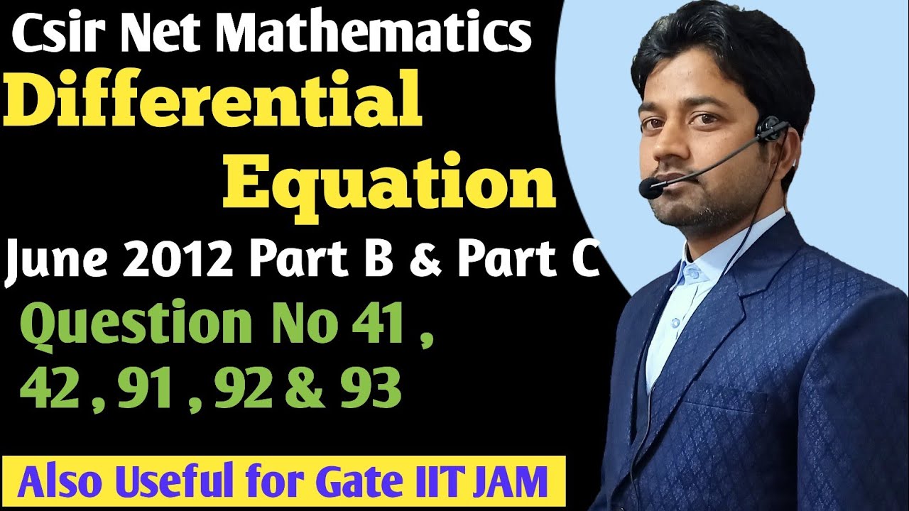 #83 | Csir Net Mathematics | Differential Equations June 2012 | IIT JAM | Gate | MSc | By Pk Sharma