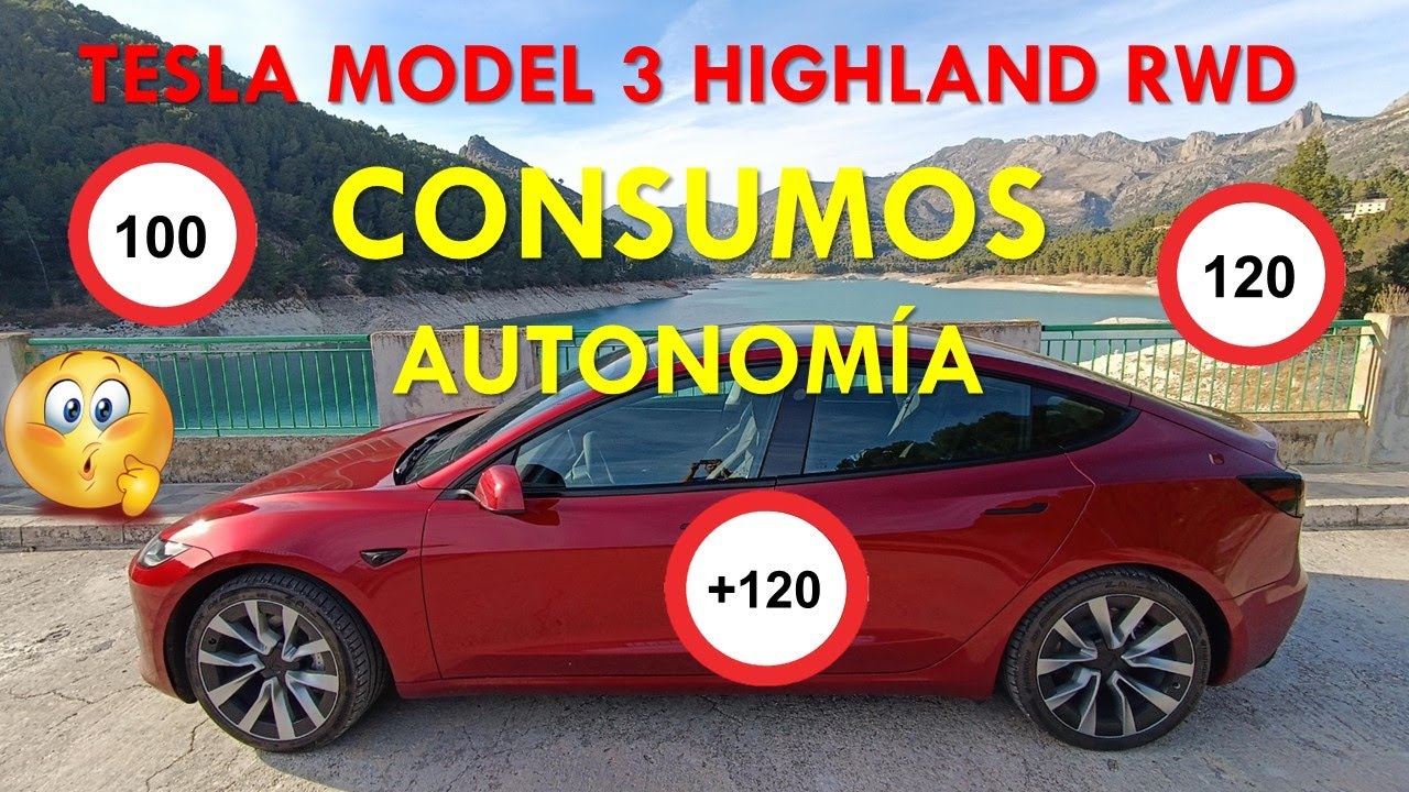 Consumos y autonomía Tesla Model 3 Highland SR RWD 19"