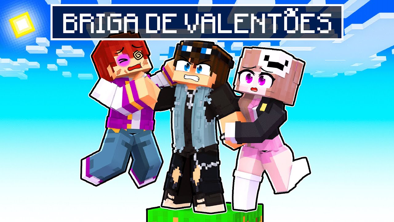 OS VALENTÕES BRIGARAM por MIM EM UM BLOCO no MINECRAFT!