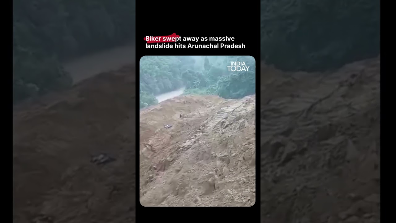 Arunachal Pradesh News: Biker Swept Away In Massive Arunachal Landslide As Hillside Collapses