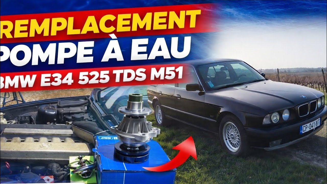 Remplacement Pompe à Eau BMW E34 525 TDS M51