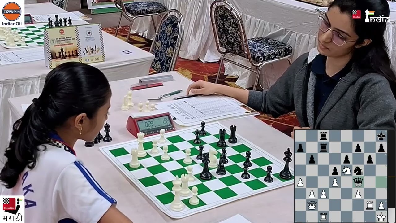 Sakshi vs Sri Darshini | WIM साक्षी चितलांगे  विरुद्ध WCM श्री दर्शिनी टी | महिला बुद्धिबळ स्पर्धा