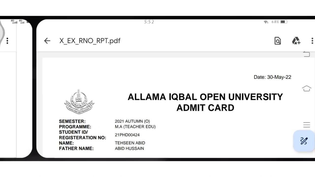 How to download ADA / BA Roll No Slip From Aiou CMS Portal/ BA - ADA Roll No Slip Uploaded