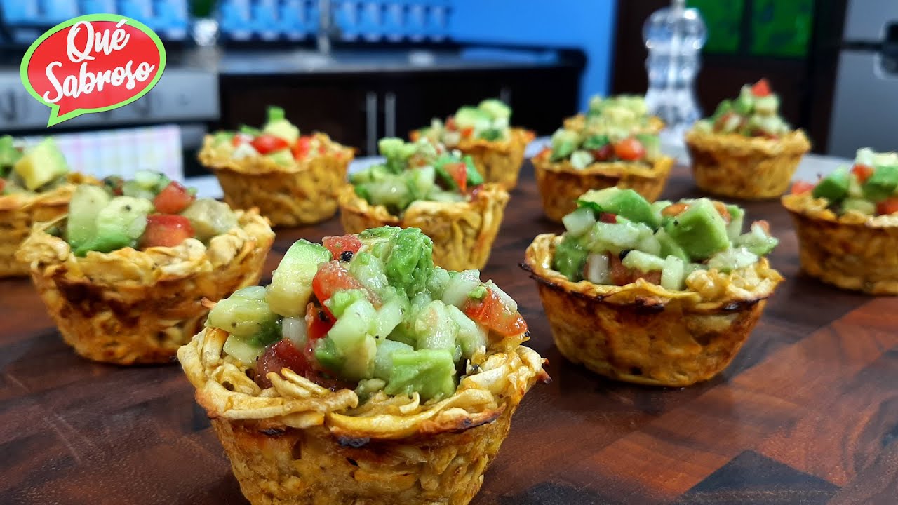 SÓLO 2 PLÁTANOS para estas Deliciosas Canastas Sin Fritura, Receta Fácil, Económica y Sabrosa!