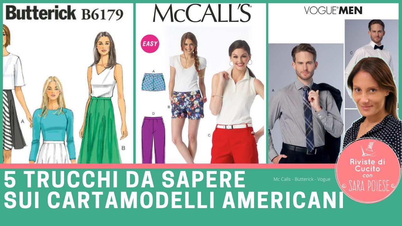5 trucchi da scoprire ASSOLUTAMENTE per i CARTAMODELLI AMERICANI Mc Calls, Butterick, Vogue
