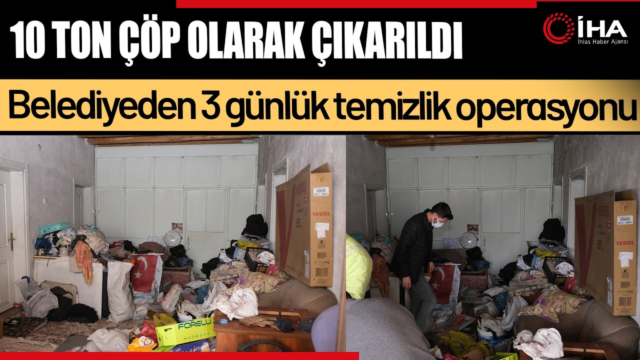Evinden 10 ton çöp çıktı!