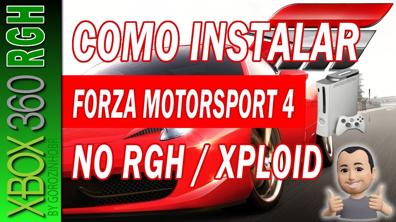 COMO INSTALAR FORZA MOTORSPORT 4 NO RGH OU XPLOID #xbox360rgh #xplod