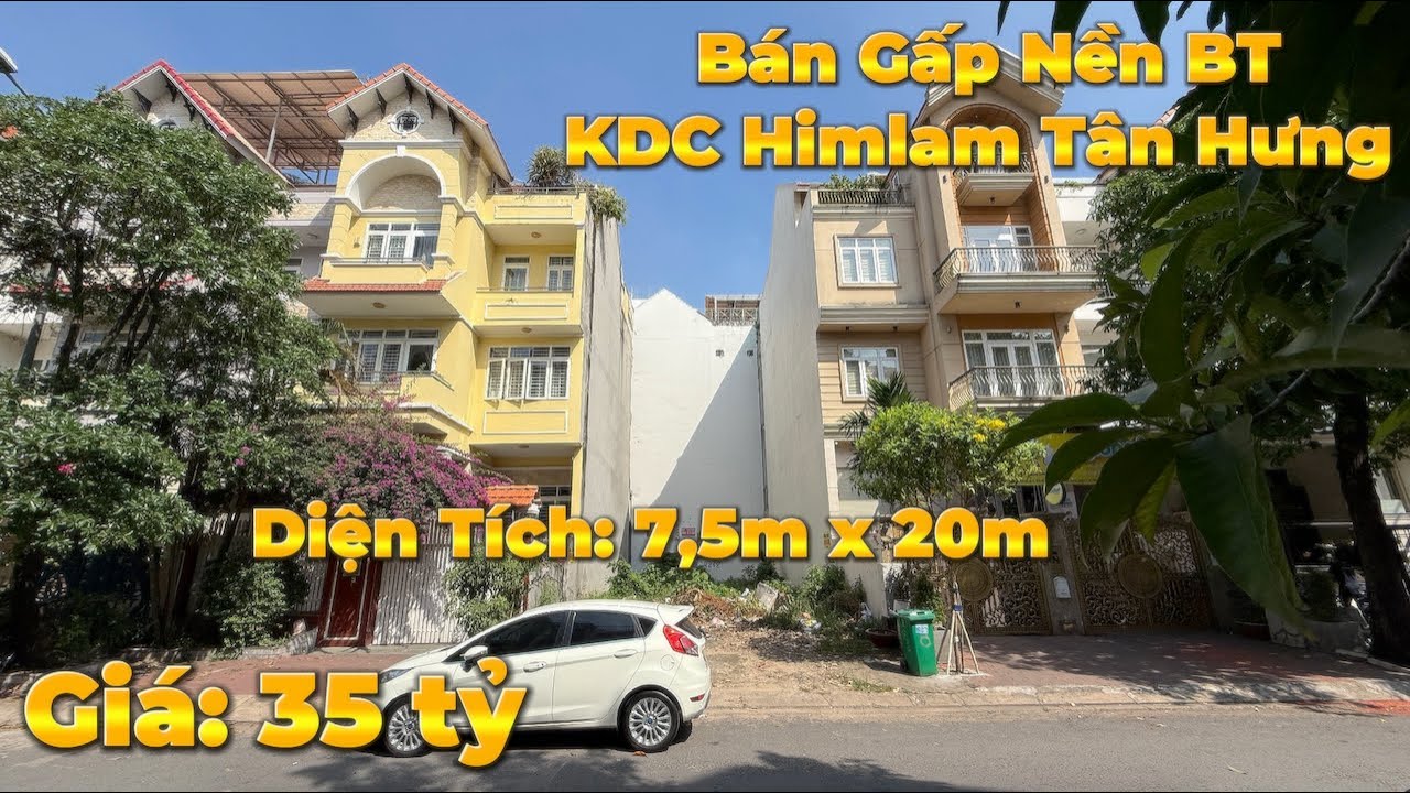 Bán Gấp Nền Biệt Thự Mặt Tiền Đường Số 6 KDC Himlam Tân Hưng. Liên Hệ: 0934080888 Mr Thắng